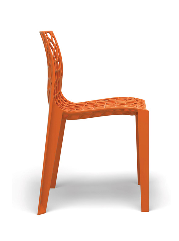 Coral chair stackable orange organic designer chair designer Movisi ton haas