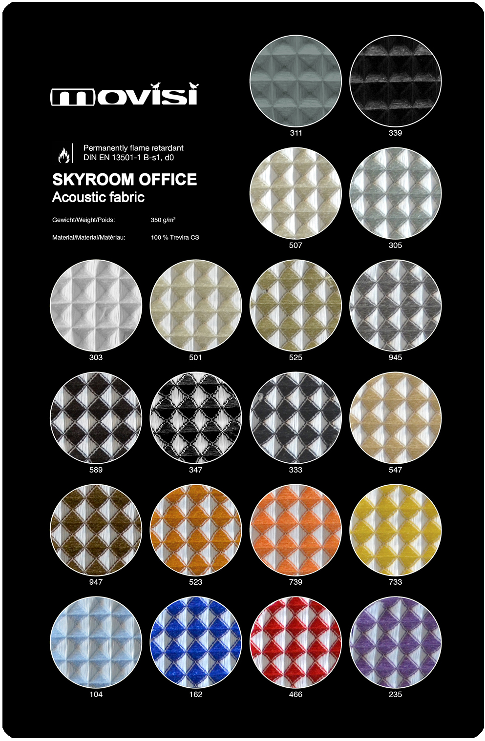 Skyroom Office Movisi fabric colours w
