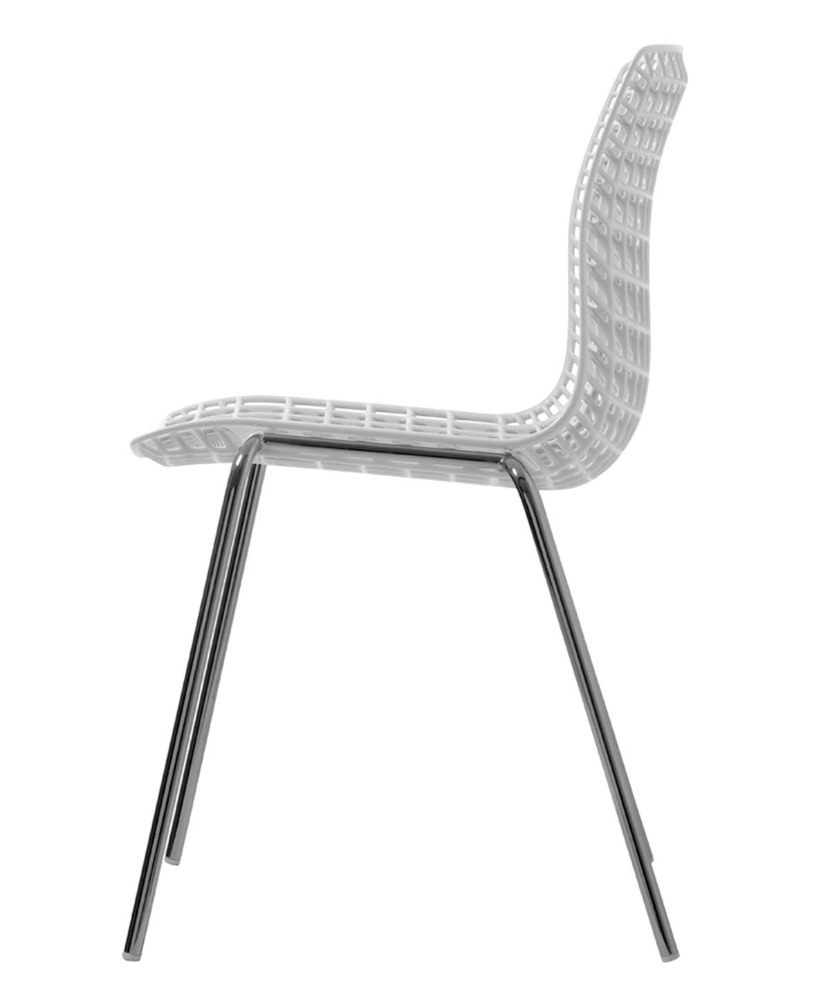 Moire white visitor office chair stackable Movisi modulare furniture ton haas
