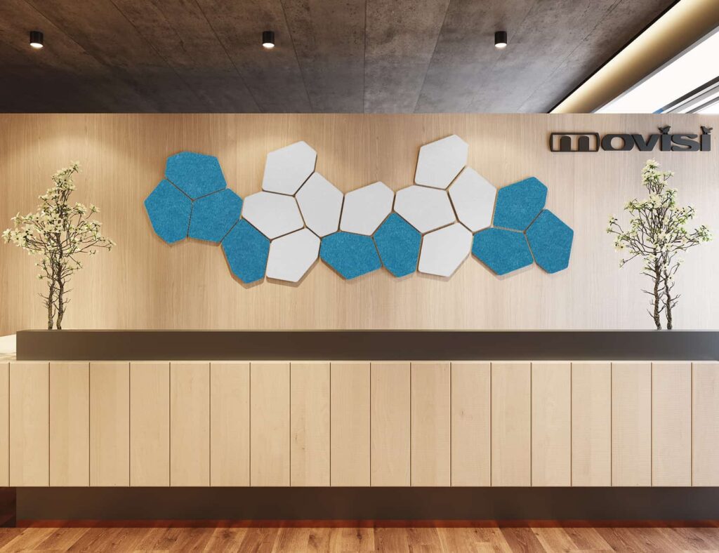HUSH Akustikpaneele für die Wand aus MOVISI SONIC, Filz aus recyceltem PET