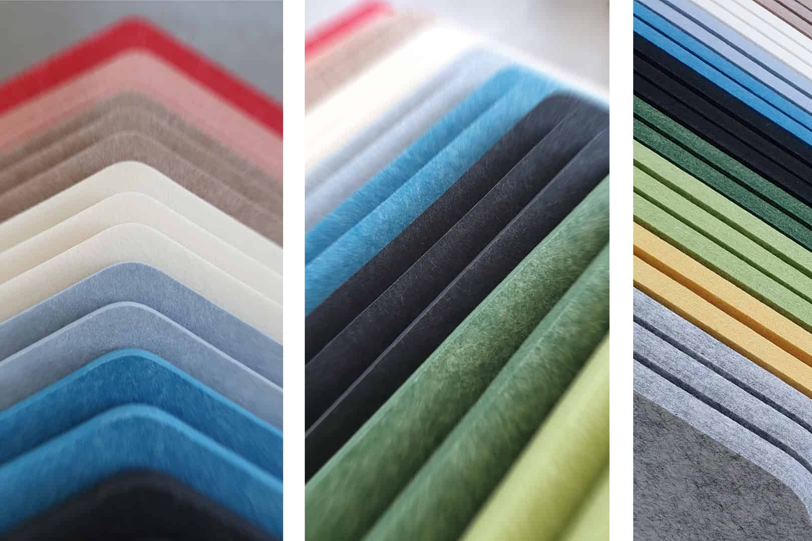 MOVISI SONIC acoustic felt made from recycled PET in several colours