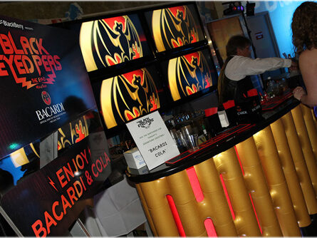LINK room dividers at The Black Eyed Peas tour with Bacardi