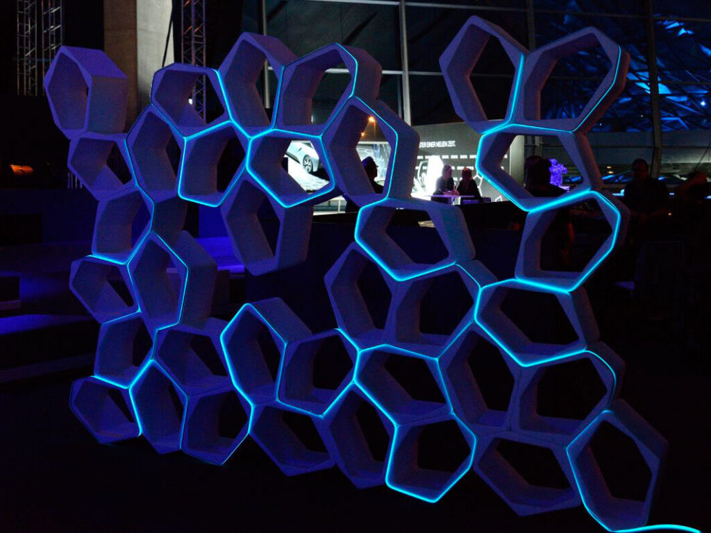 BUILD modular shelving at a BMW i8 launch event in Munich