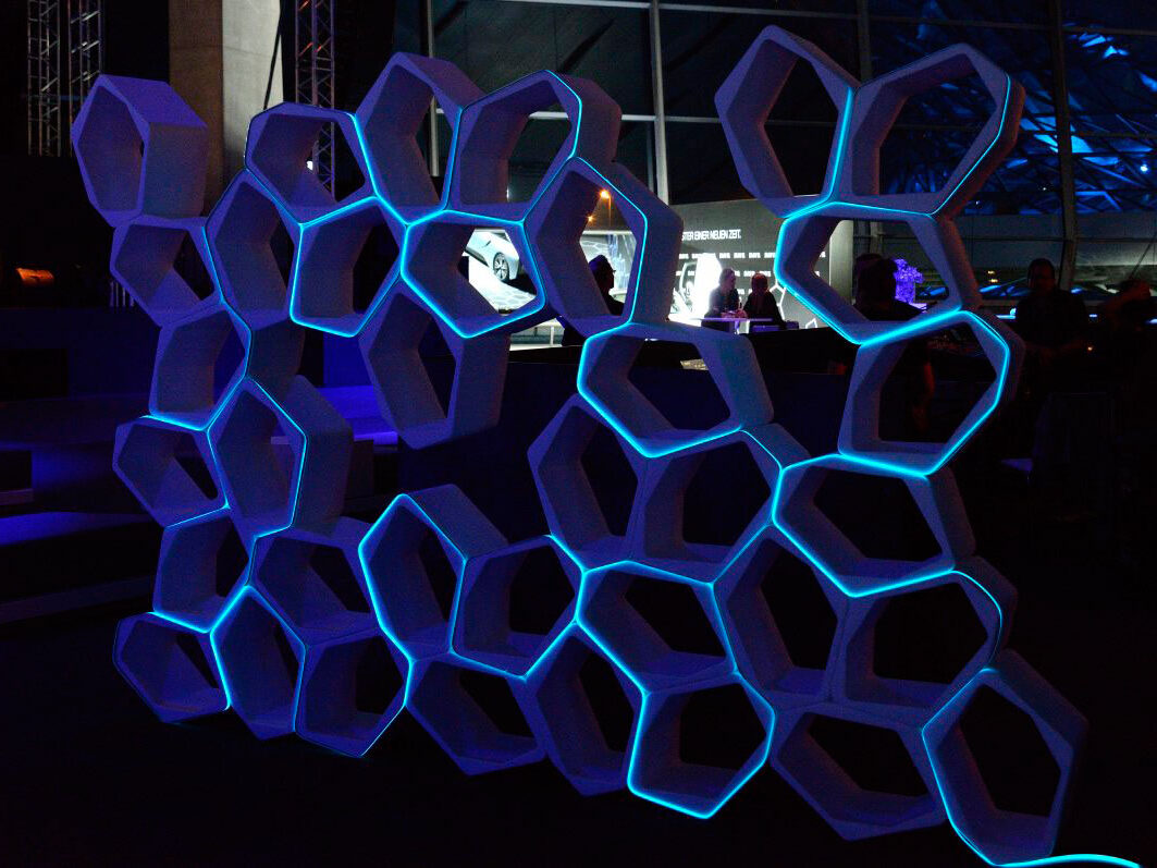 BUILD modular shelving at a BMW i8 launch event in Munich