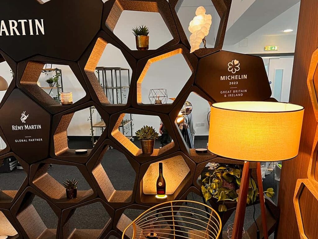 BUILD partition wall as Rémy Martin exhibition stand at the Michelin Guide Awards 2023, Silverstone