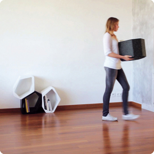 BUILD modular shelving as a room divider