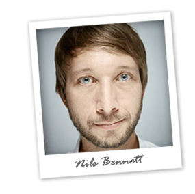 Polaroid-Porträt des Designers Nils Bennett